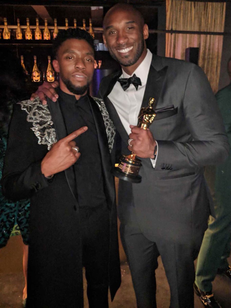 kobehighlight's tweet image. Chadwick and Kobe 🙏