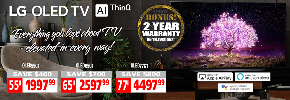 2001AV's tweet image. What makes OLED unlike anything else?
The answer is self-lit pixels. A self-luminous display technology that makes all the difference to your viewing experience. 

Save now on LG OLED at 2001 Audio Video bit.ly/3rpO5gQ