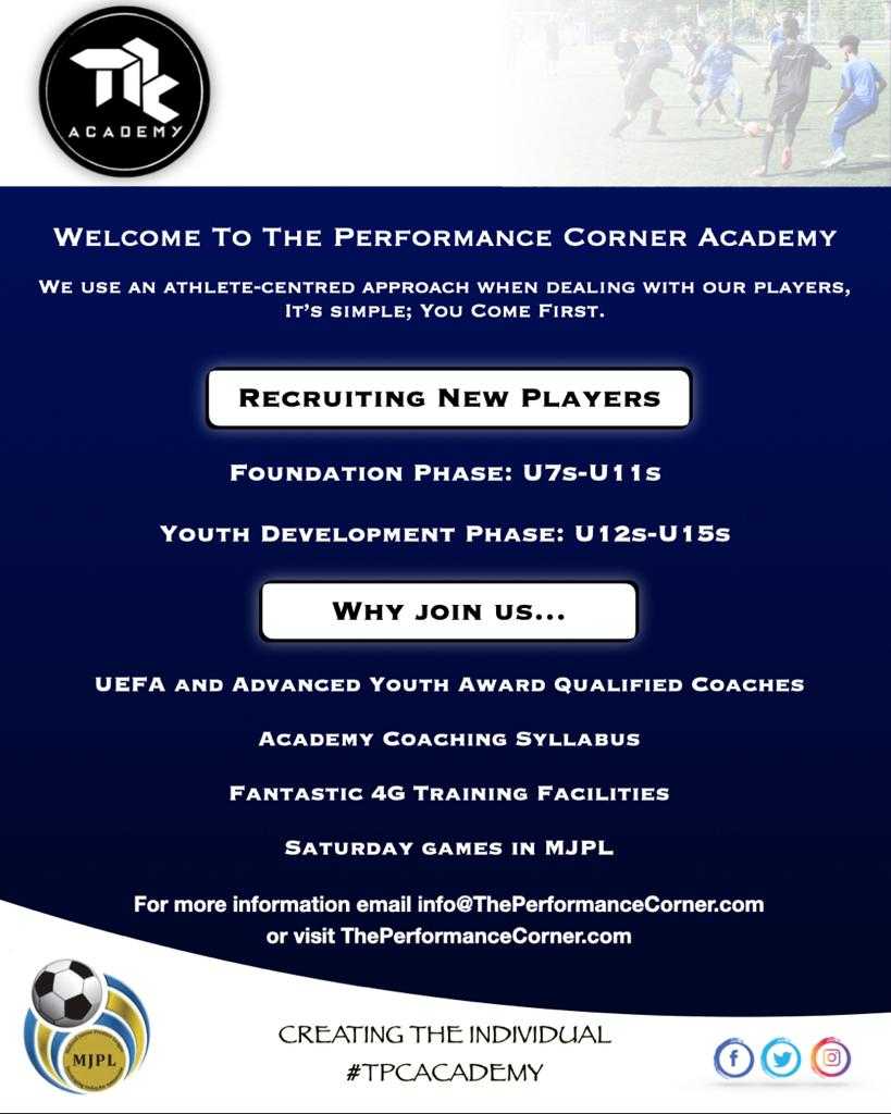 Perf_Corner's tweet photo. TPC Academy

We’re looking for new players to join our excellent group of lads.

✅ FREE Taster Session
✅ Advanced Youth Award Coaching (UEFA)
✅ Over 17 Years experience (Academy Level) https://t.co/wkaX7hlWUV
