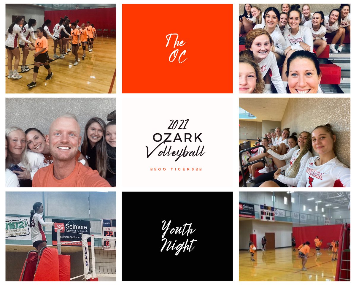 The Ozark Volleyball team wrapped up team practice and went over to cheer on our youth athletes at The OC! We had a great time and there were several smiling faces out there on the court! Go Ozark! 🐯🏐❤️ #EyesOnTheRise #ConnectingCommunity