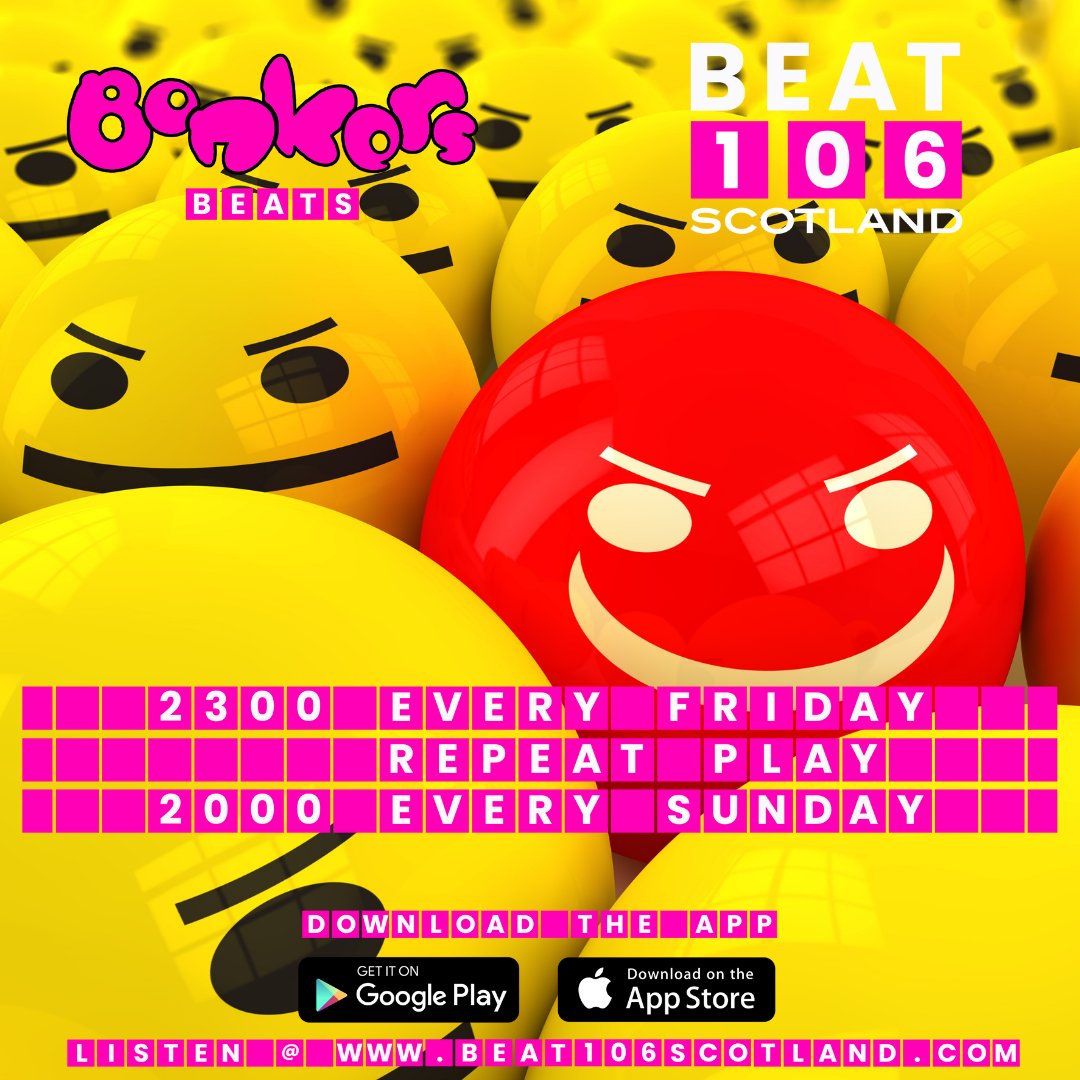#BonkersBeats on <a href="/beat106scotland/">Beat 106 Scotland  www.beat106scotland.com</a>  hosted by #Sharkey, <a href="/HixxyUK/">Hixxy</a>, <a href="/djmarc_smith/">DJ Marc Smith Official/Notorious</a>, @DJjoeyriot, and <a href="/Kutski/">Kutski</a> with Bonkers residents <a href="/FracusAndDarwin/">Fracus & Darwin</a>, <a href="/Jakka_B/">Jakka-B</a>, <a href="/MikeReverieMR/">Mike Reverie</a>, <a href="/MacksWolfMusic/">Macks Wolf</a>, <a href="/DJALEXKIDD/">Alex Kidd</a>, <a href="/DJRavine/">DJ Ravine</a>, <a href="/djshimamura/">DJ Shimamura</a> and <a href="/TheDjProducer/">TheDjProducer</a> 

Are you #Bonkers4Life ?