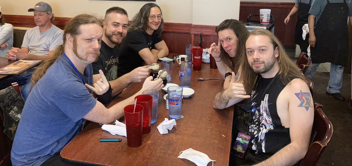 Had an killer breakfast with our A&amp;R rep, Steve Joh, from @prostheticrecords! Thanks for the hospitality Steve! We’re fully fueled and ready to shred @madwithpowerfest tonight!