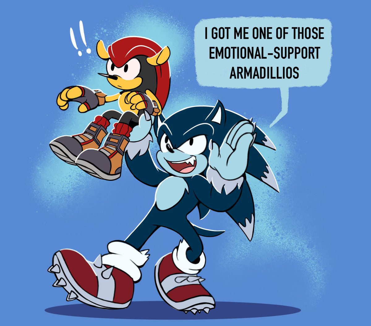 Sikyurame's tweet photo. Doodled this out of stress yesterday :> I love this version of my faves
#fanart #SonicTheHedgehog https://t.co/sv3ZovhdDd