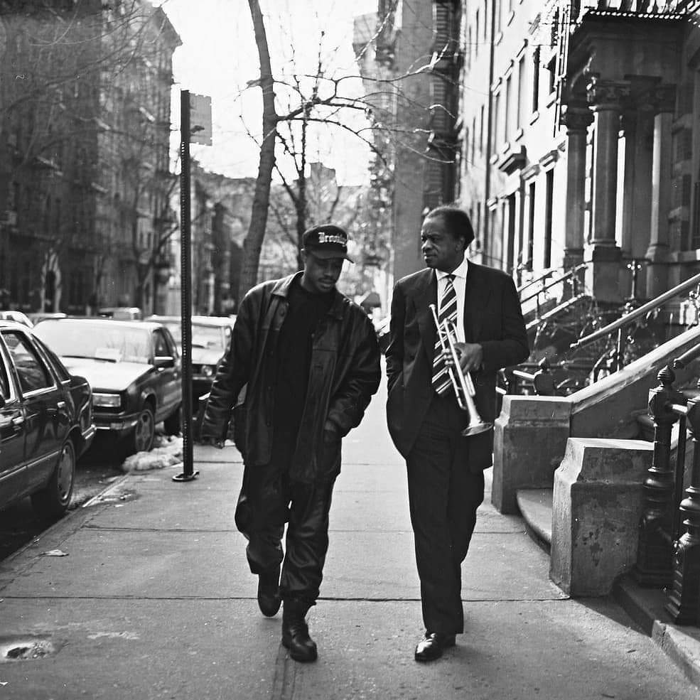 nyeusi_waasi's tweet photo. Guru and Donald Byrd after recording sessions for Guru's Jazzmatazz, New York, 1993. https://t.co/LgXCqSpFRx