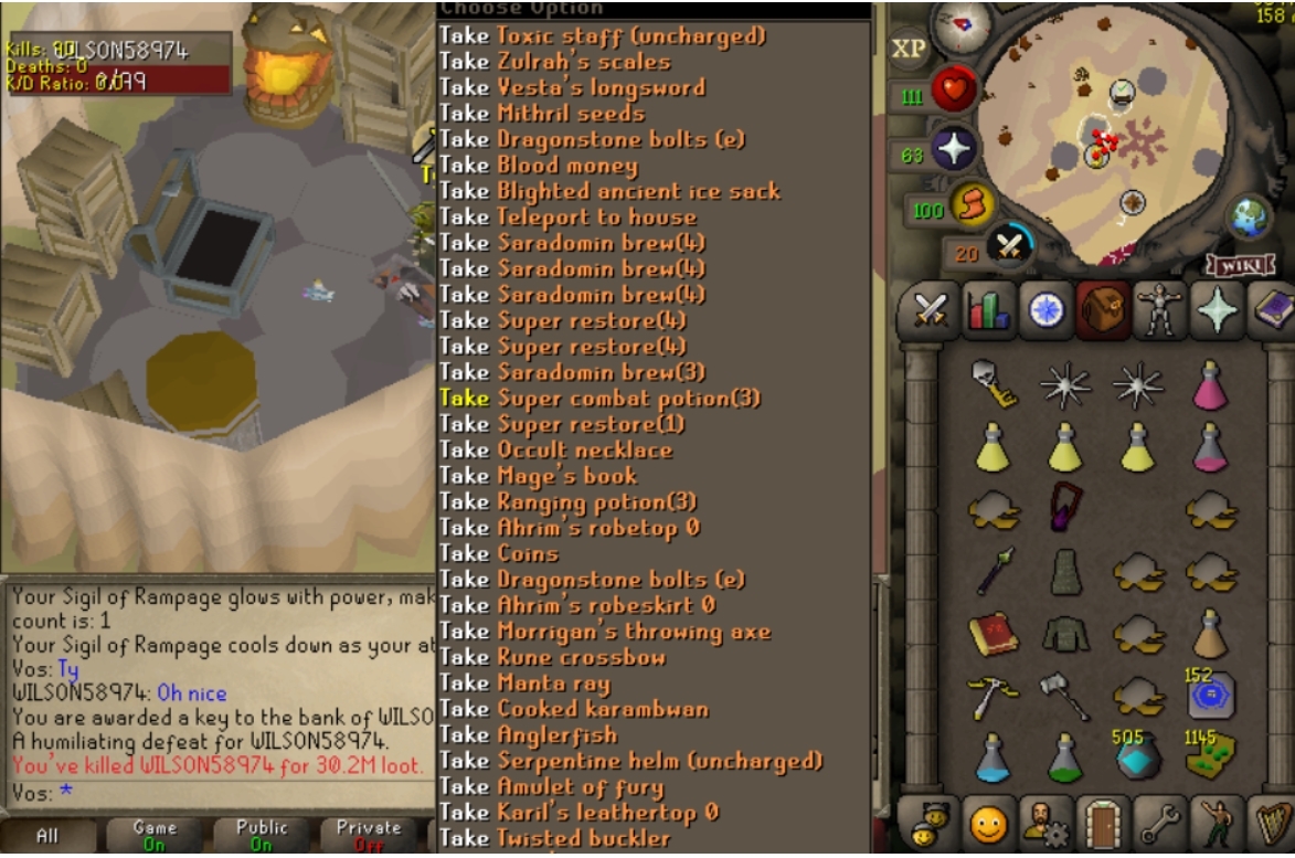 VosOSRS's tweet image. Biggest max kill on DMM TOURNY