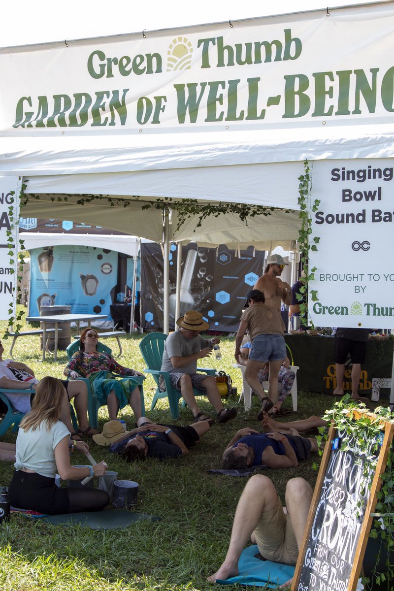 A big thank you to @GTIGrows who came down to take our well-being to a new level this summer! Our fans have enjoyed CBD massage therapy, morning yoga, singing bowl sound bath meditation, and flower crown making. Don’t miss out on all the FREE services this tribe offers! 🧘‍♀️🌸