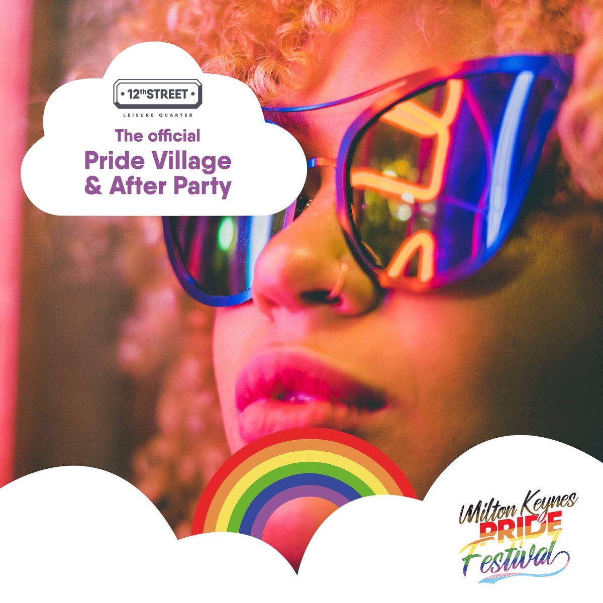 Milton Keynes Pride Festival is only 2 weeks away! 

Who’s joining the (Official Pride After Party) at @12thStreetMK ? 🏳️‍🌈

The (Pride Village) will be lit up in rainbow colours to welcome festival goers after Pride!

#MiltonKeynesPride #LGBTQ #MiltonKeynes #12thStreetPride