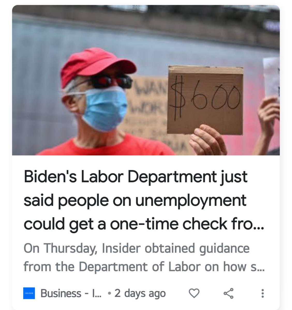 Berry5863's tweet photo. @rsweetchaos613 @CA_EDD Hey u can $600 lol thank sleepy joe. https://t.co/WGSnYAcM6w