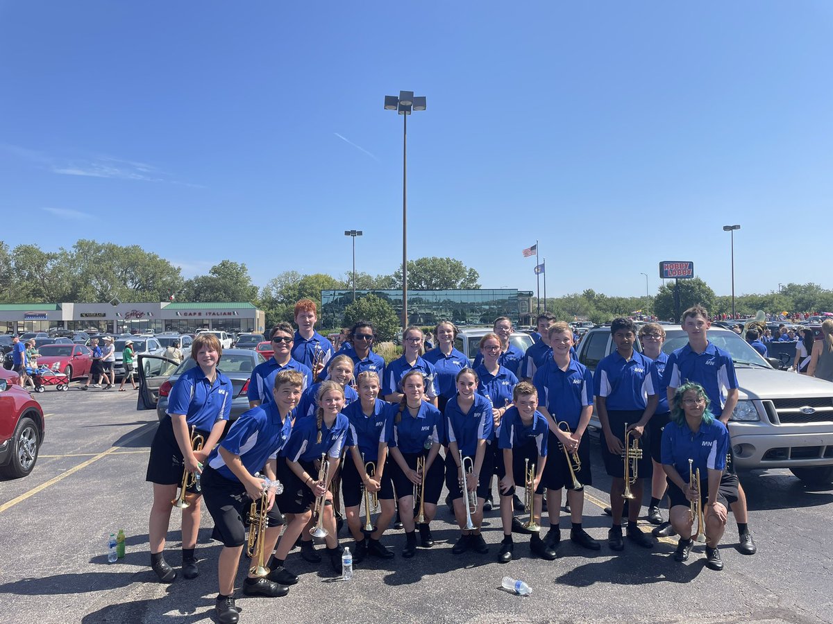 MNTrumpets's tweet photo. Trumpets were excited to perform at Millard Days Parade for the first time in two years! @MNHS_Band https://t.co/98fNkggPUe