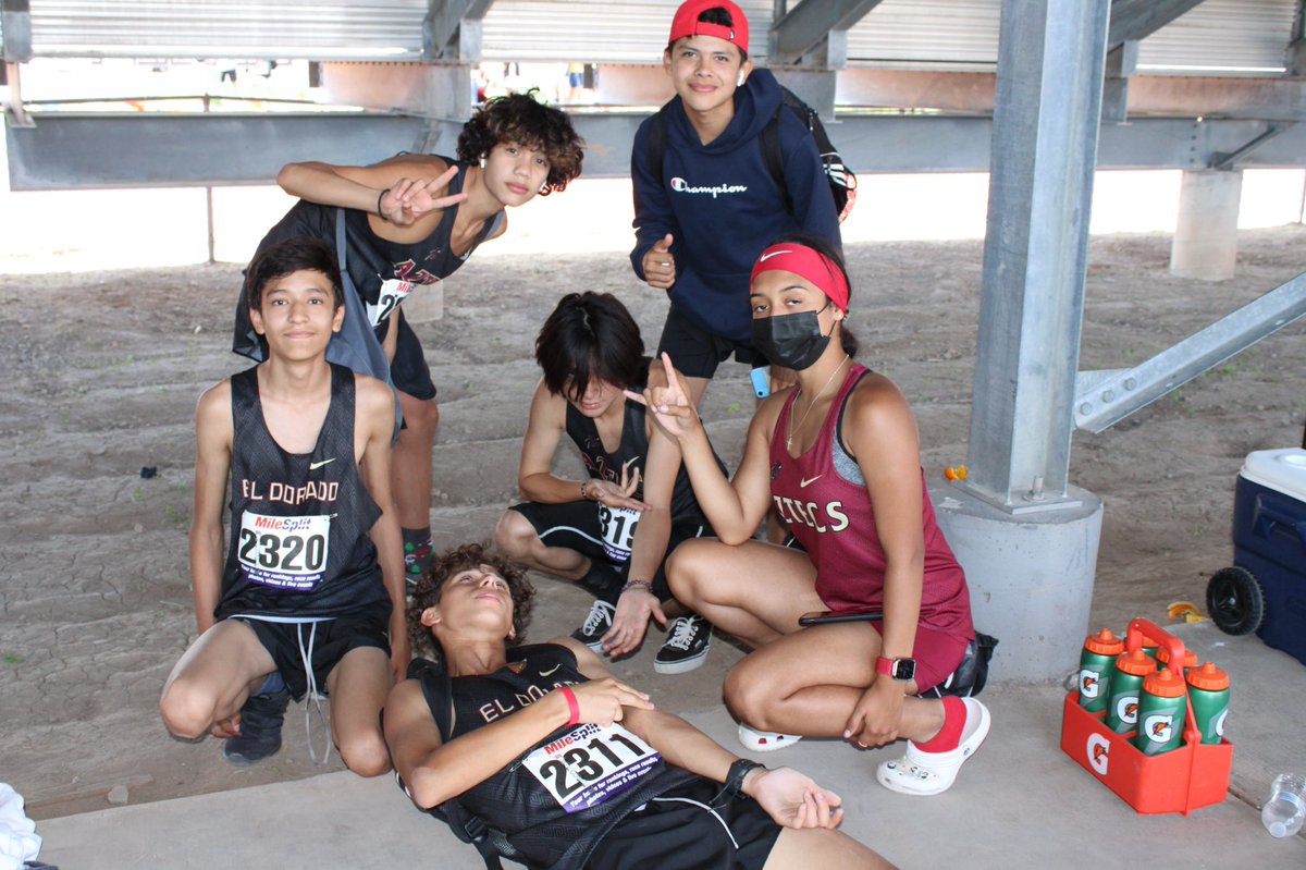 Our Aztec cross country team did a great job running this morning. Our two Freshman even went home with some bling! Great job to all our runners, I’m so proud of each and every one of you! <a href="/ELDO_CC/">El Dorado Cross Country Program</a> <a href="/EDAztecs_HS/">Patricia Pedroza</a>
