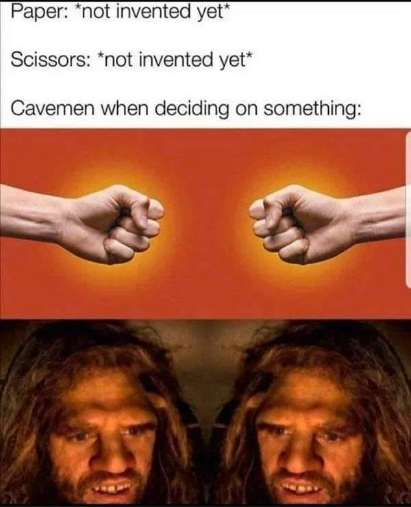 Ether_paper's tweet photo. We're no longer cavemen.
We have Paper and Scissors now to make decisions.
Get with the time.
#EtherRock #EtherPaper #EtherScissors https://t.co/Od6QxbbBAY