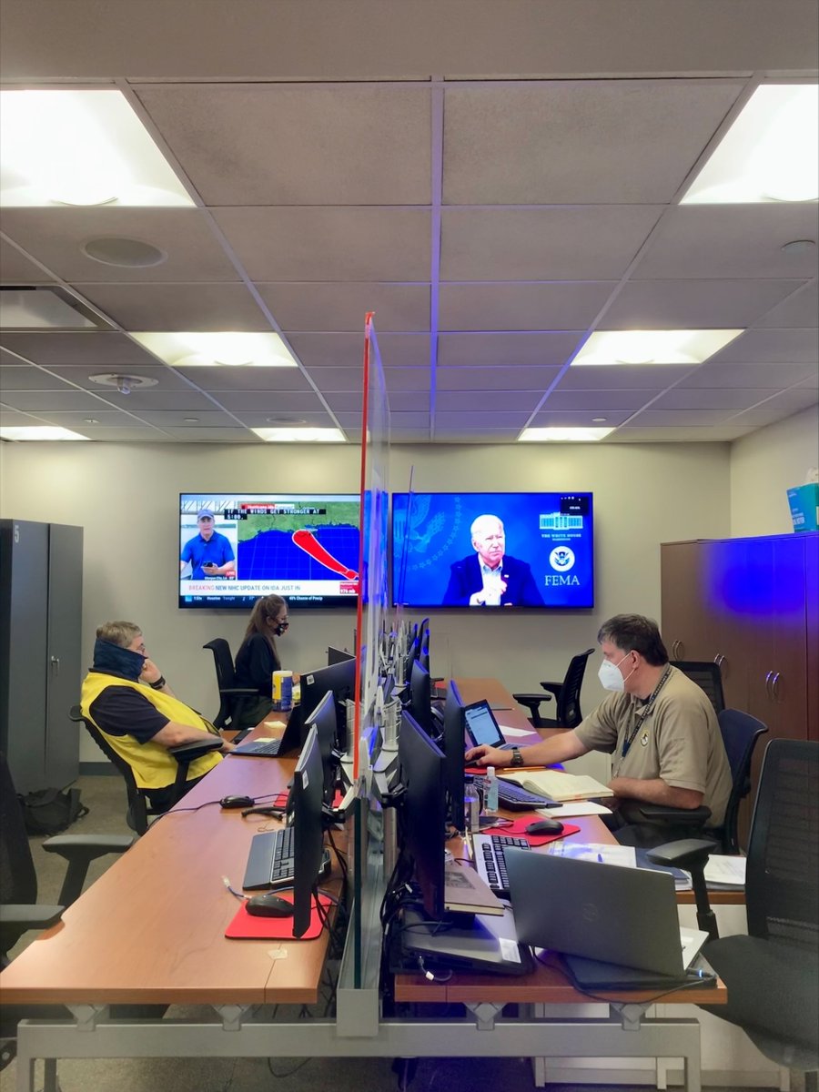fema's tweet photo. .@POTUS spoke with @FEMA_Deanne and our team today about the potential impacts of Hurricane #Ida. He assured all of us that we will have all the supplies, resources and personnel that are needed as the storm nears the Louisiana coastline. https://t.co/o5rwAsvMq3