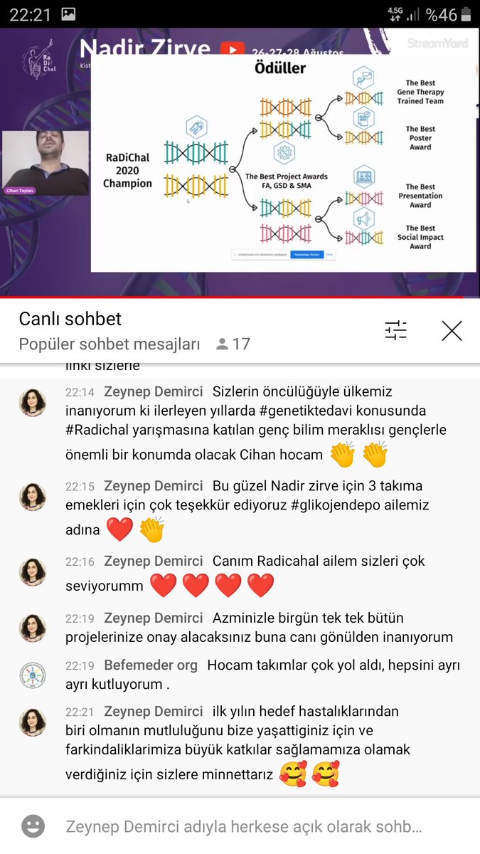 <a href="/GDH_GSD/">Mehtap Kutlu</a> <a href="/RaDiChallenge/">RaDiChal</a> <a href="/CihanTastan_PhD/">Cihan Taştan, PhD</a> <a href="/resesif16/">Resesif16 Team</a> <a href="/FiverosesTeam/">Fiveroses CF Team</a> <a href="/team_7therapy/">7therapy</a> Kıra bir süre de olsa sizi izlemek bize yine çok iyi hissettirdi <a href="/CihanTastan_PhD/">Cihan Taştan, PhD</a> hocam😊 bu güzel etkinliğin 3.gününde bir kez daha 3 takıma da tekrardan teşekkür ediyoruz <a href="/GDH_GSD/">Mehtap Kutlu</a> ailemiz adına👏 sağlık kazansın iyiki varsınız 🍀🥰