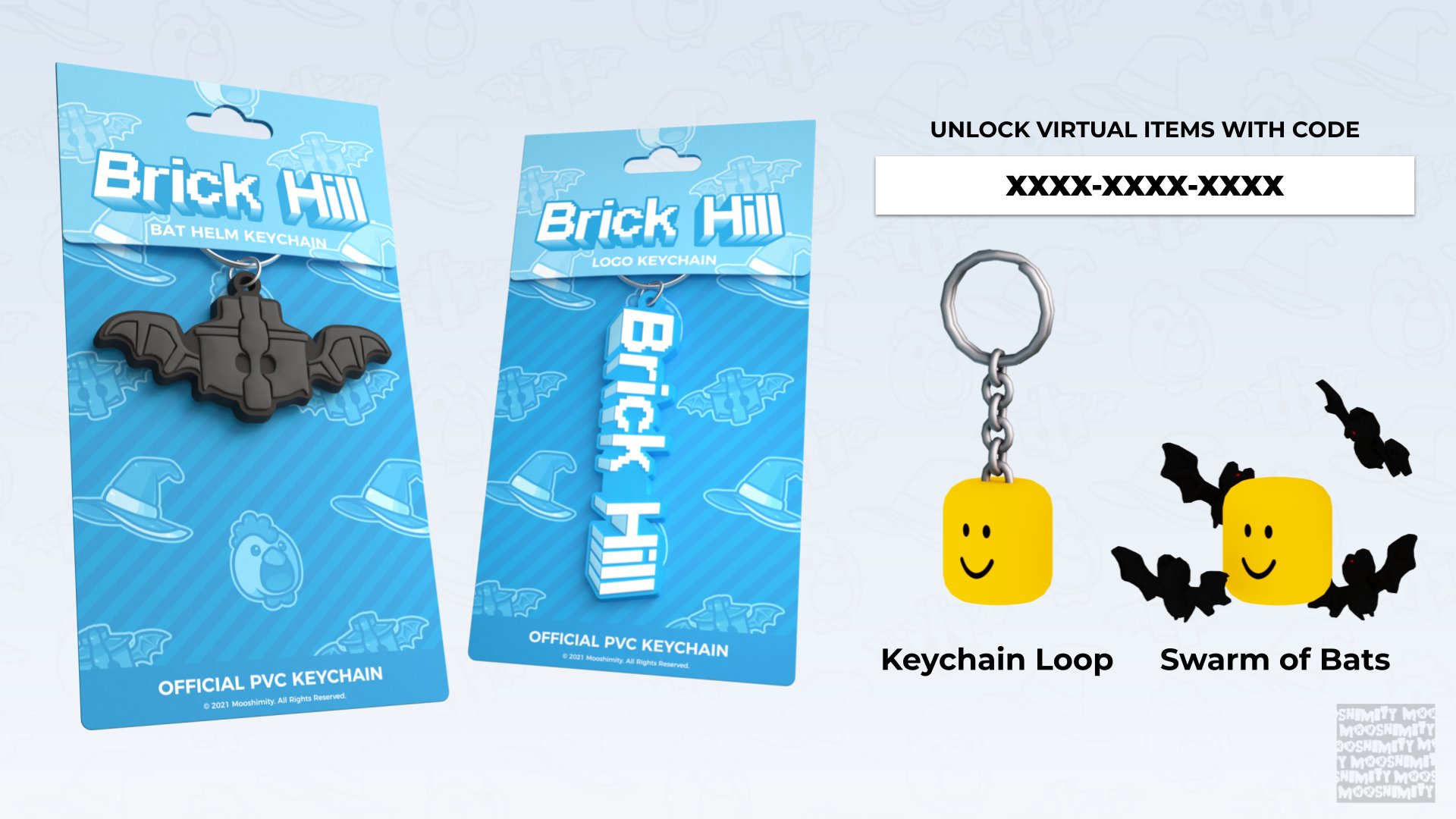 Brick Hill on X: New keychains are being worked on and will be released at   in the future for $9.59 USD each! They'll come with  two virtual items through codes and