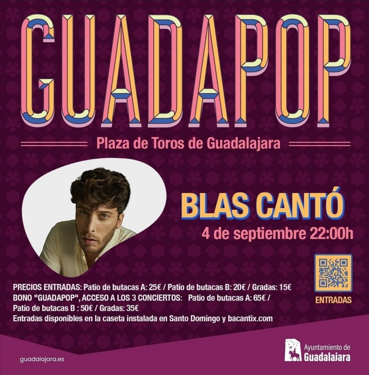CfblascantoE's tweet photo. ¡Sólo falta una semana! El sábado 4 de septiembre, @BlasCanto ofrecerá uno de sus míticos espectaculares conciertos en Guadalajara, dentro del festival #GuadaPop ¡no faltéis! 😍🙌🏻 
. 
🏟️🕙 Plaza de toros, 22:00h 🎟️ https://t.co/36G3XJ1Ad2 https://t.co/w70Qm8LIOh