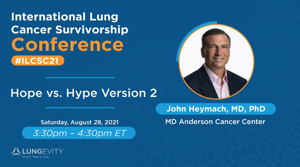 LUNGevity's tweet photo. Is it HOPE or HYPE? Is it FACT or FICTION? @jHeymach from @MDAnderson is walking us through the real progress we have to look forward to in #lungcancer, and how to detect hyped, unsubstantiated updates at #ILCSC21. https://t.co/RrlMu9kZmY