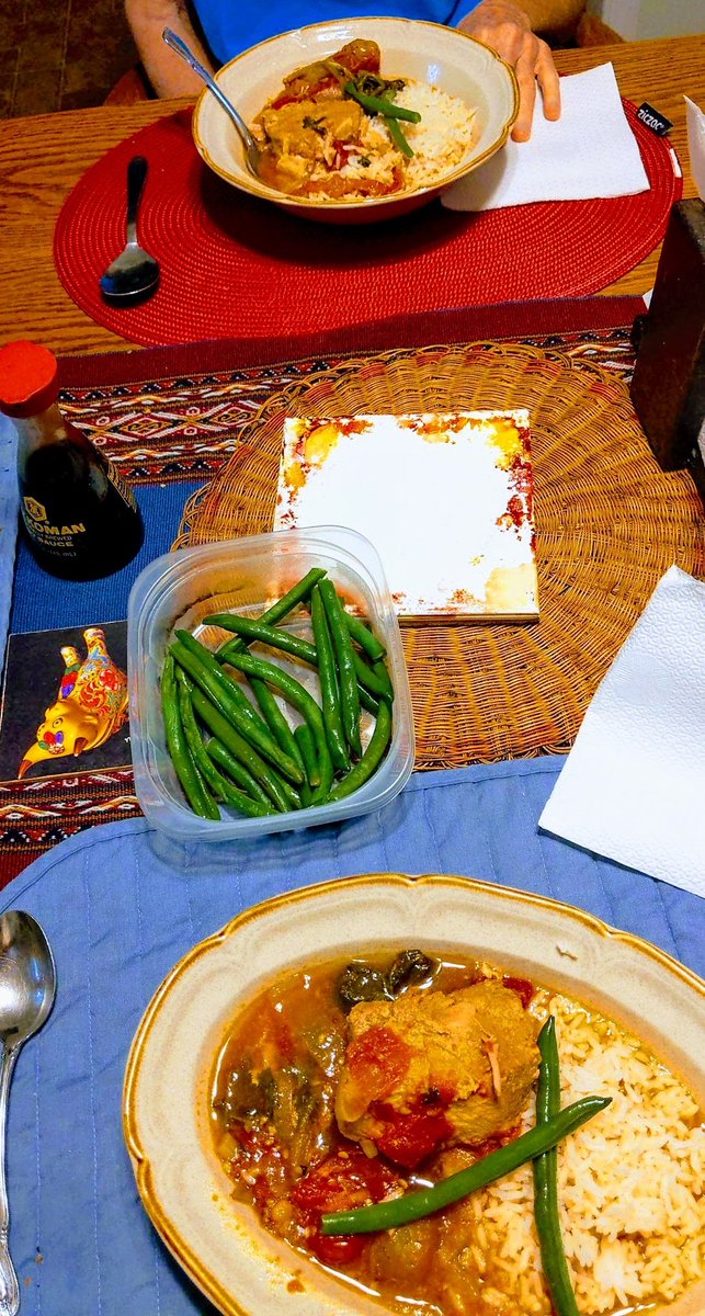 art_artlee's tweet photo. #NJ "Tonite'sDinner" #instapot #braised #porkloin w/ #tomatoes #shishitos #garlicpowder #groundginger #bourbon #whitewine #oystersauce #cilantro + #rice + #greenbeans #gastronomia #fooddesign #collageart #representationalart #relajado #vida #homecook #foodart #foodstylist #foodie https://t.co/q74oqEF1mz