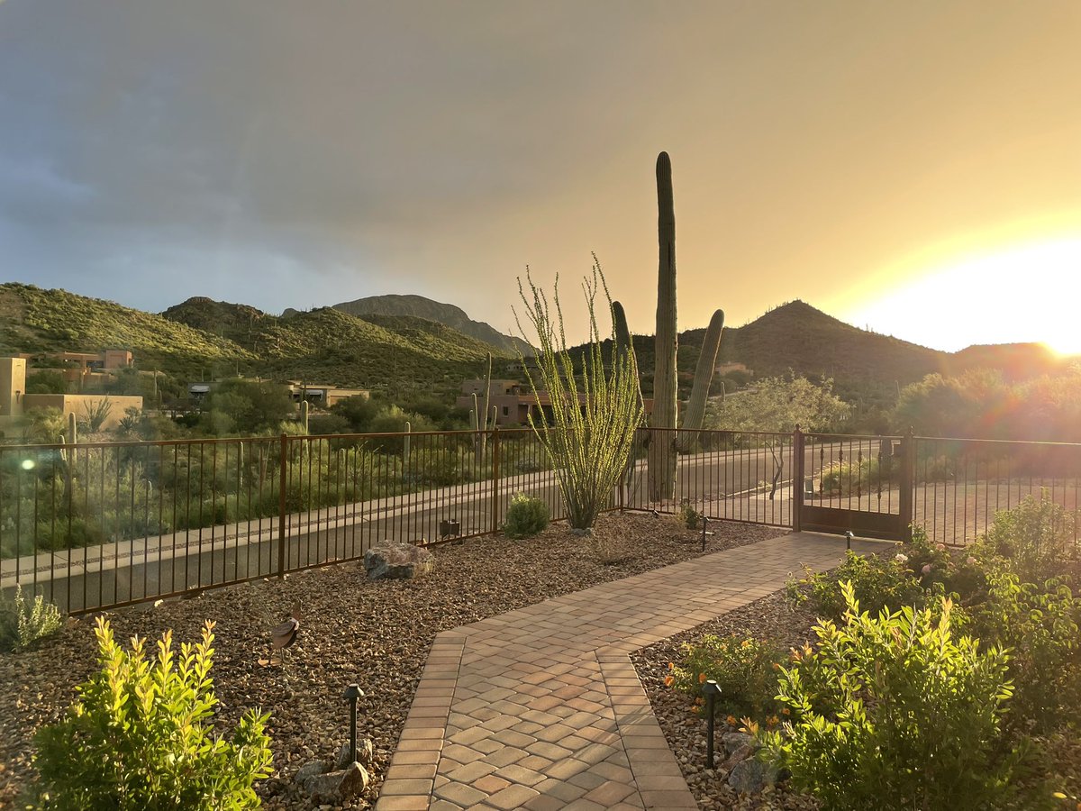 After the storm ⛈ Beautiful!! #whyilovewhereilive #Tucson @sheasorensonwx @DenelleConfair #nofilterneeded #tucsonsunset