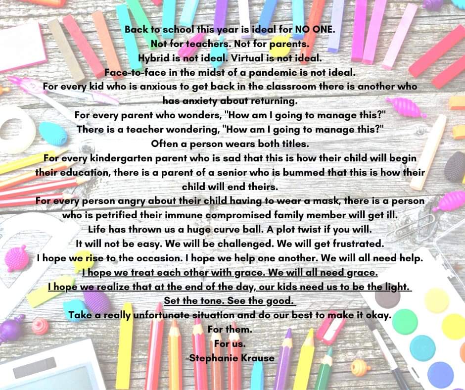 KRich312's tweet photo. My principal shared this last year and I think we need these same words again. 
#BacktoSchool2021 #year14 #bekind https://t.co/IspttYNUa1