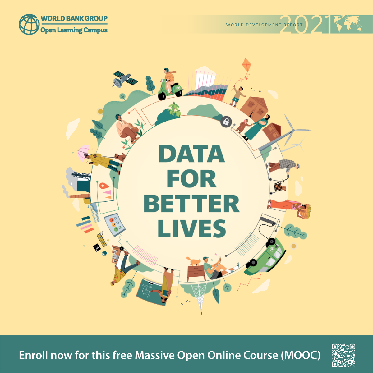 WorldBankGroup's tweet photo. Free Online Course | Explore the 2021 World Development Report and how data can be used for advancing development outcomes.
Enroll now and earn a World Bank certificate. https://t.co/J67zF2WE2Q #OpenLearningCampus https://t.co/m5fFKatM3Y