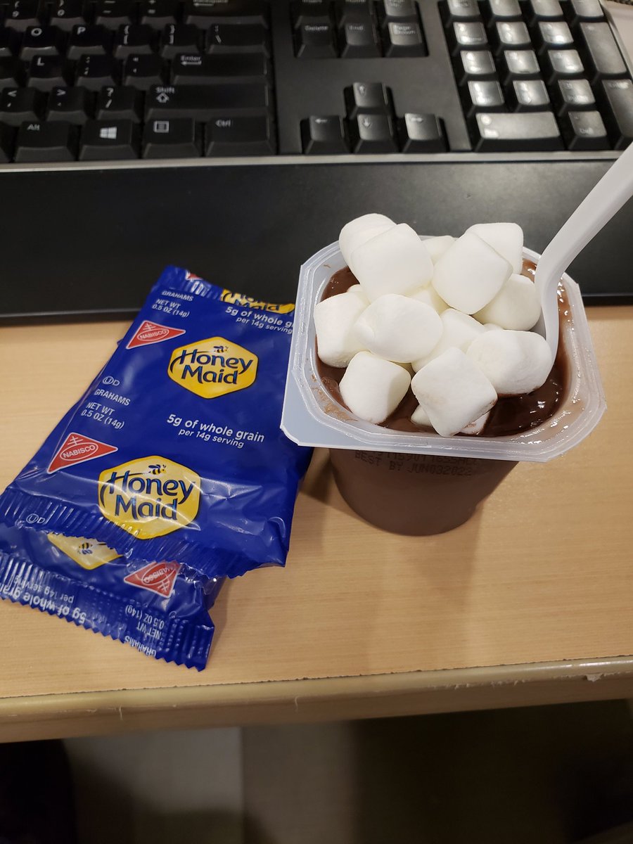 When someone brings a bag of mini-mallows in, you come up with new hospital cuisine. I call it SICU S'Mores