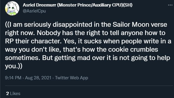 // You're supporting someone who is stealing someone else's ideas for their OC.
Literally someone told that person their idea and then they proceeded to use it right in front of their face.
That's fucked up.

Shut the fuck up Asriel and go away.