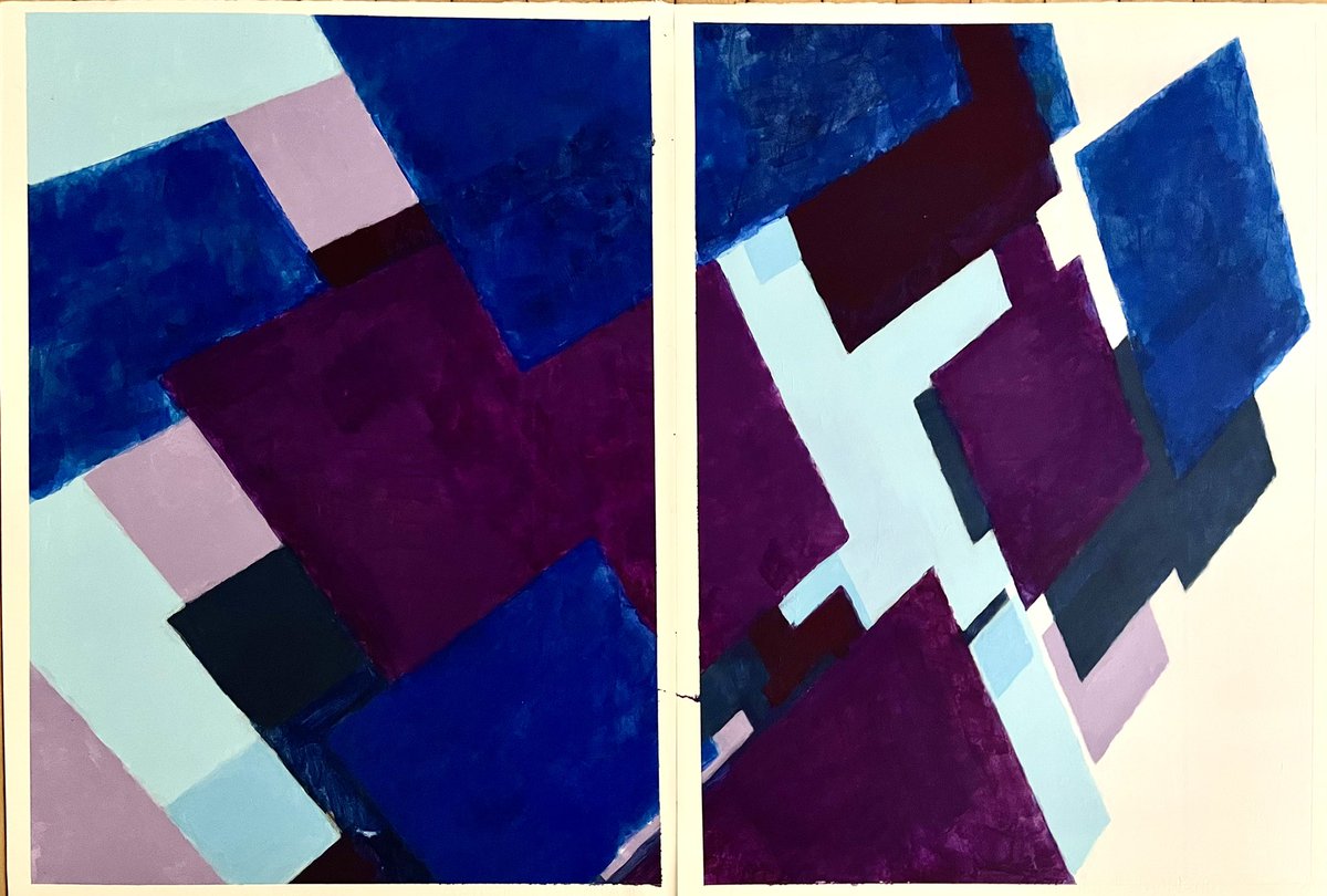 christoallegra's tweet image. I think I’m done. Thanks @ProcessingOrg for this awesome framework. #programmaticpainting #funwithMARCO #PCD2021share acrylics on paper 2*22x30”