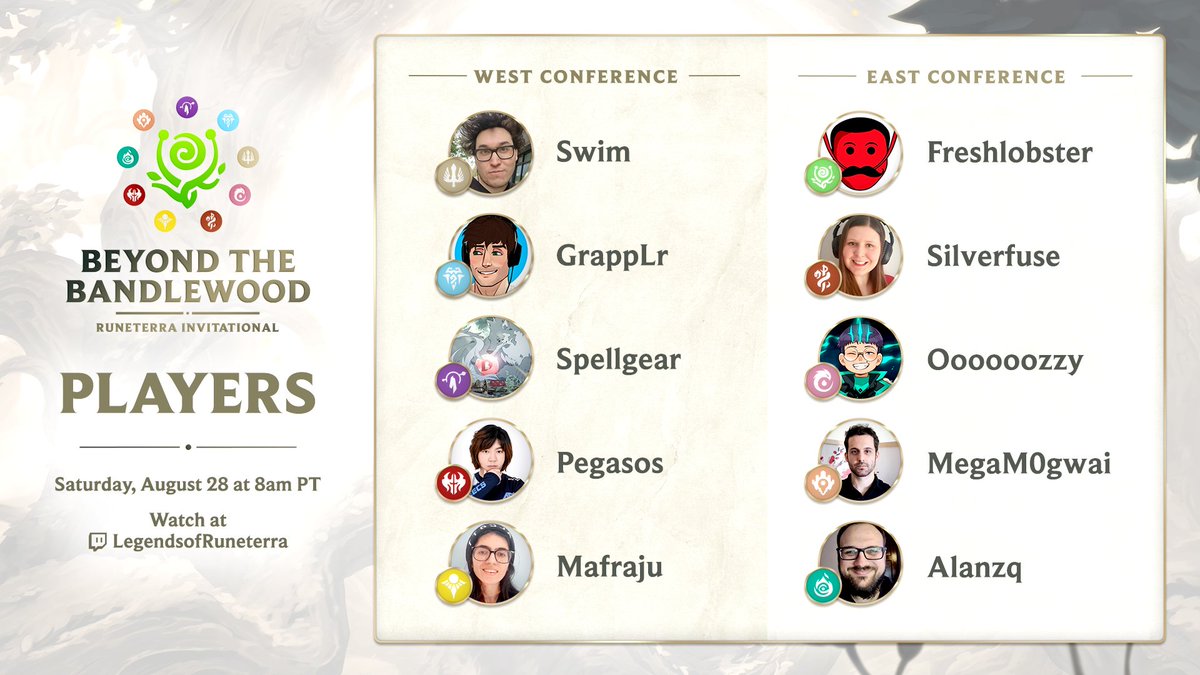 PlayRuneterra's tweet image. Huge thank you and congratulations to everyone for taking part and making their region proud - GGs all!

@FreshlobsterC 
@swimstrim 
@DMpegasos 
@Divatimberlake 
@AlanzqTFT 
@GrappLrTwitch 
@SilverfusePlays 
@MegaMogwai 
@TheOzzy213 
@NDBspell_F