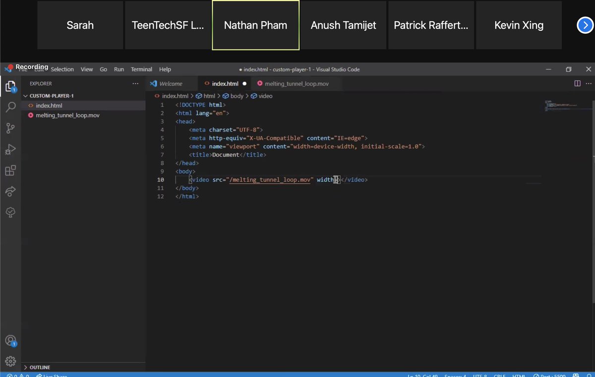 Sarah22661008's tweet photo. This weeks @teentechsf 's summer workshop series is on how to create a video web player! Anyone can learn how, using javascript on https://t.co/qpKf3Nhtlg!
#teentechsf #ttsf #tech #stem #stemworkshop #Video #videowebplayer https://t.co/afSoBAyS7i
