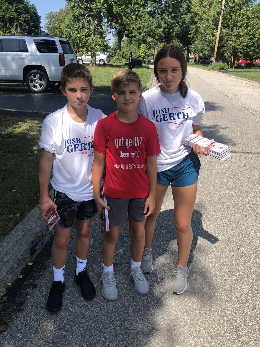 jgerth1's tweet photo. A beautiful (HOT) Day in @AndersonTownshp to go door-2-door. The kids were thrilled!
#ATown #gotgerth https://t.co/xwWAPjDdnC