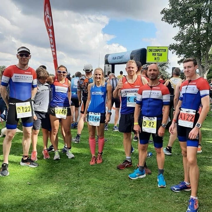 What a great days racing that was at the <a href="/trisocietyuk/">Tri Society</a> triathlon relay championships with @sheffield_triathlon_club given that I’ve not really trained properly this year I didn’t do badly. Thanks to Joanne Janes for the team photo #swimbikerun #triathlon… instagr.am/p/CTIacqmsWLm/