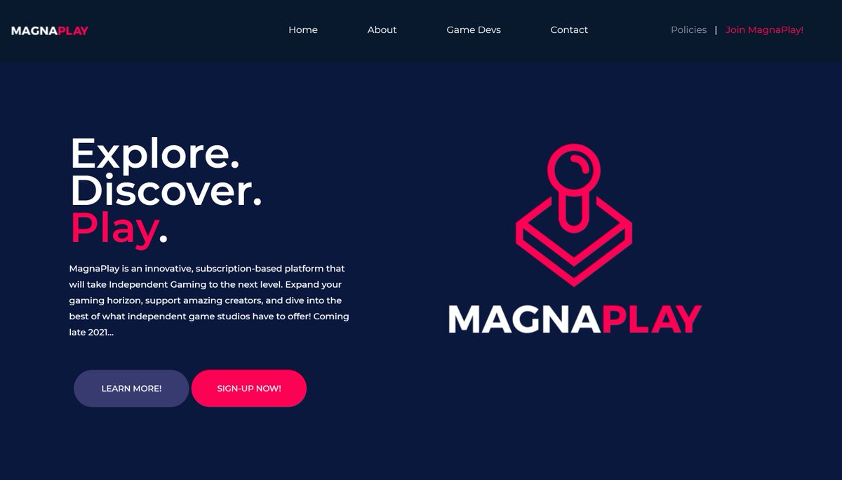 Hello #indiegame world!
For this #screenshotsaturday, we'll be sharing the front page of our website! Any thoughts?? We were going for smooth😎
#indiedev #indiegames #indie