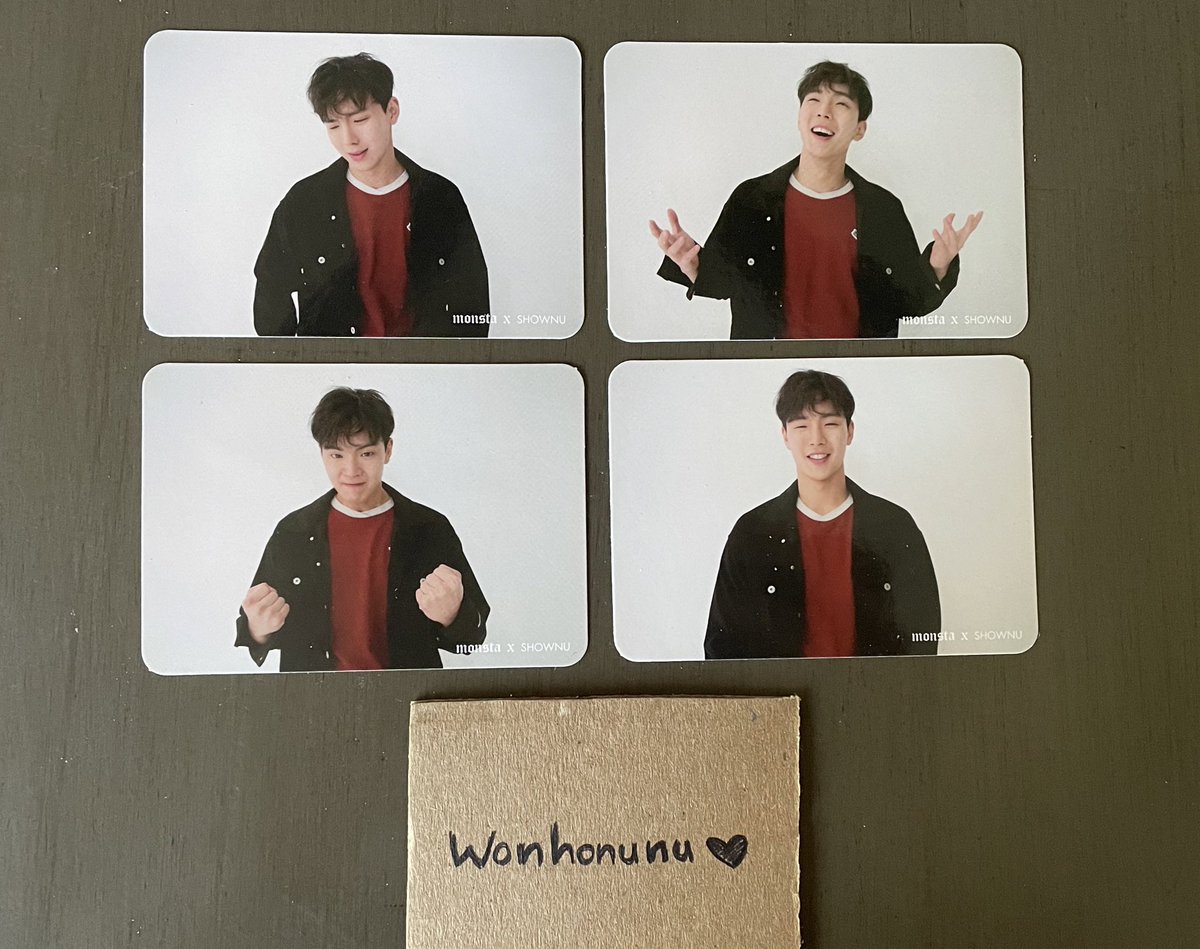 wonhonunu's tweet photo. Selling MONSTA X Shownu ‘The Code’ Broadcast PCs

$40 (USD) per PC or entire set for $150! But would prefer to sell as a set! 

Shipping from the US! 
Please DM if interested 💕 https://t.co/OulAclQgym