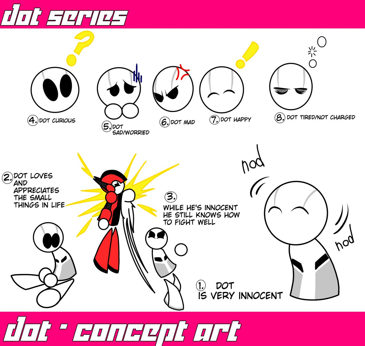 JollyPrimusProd's tweet photo. And here is the first OFFCIAL concept art of the baby boi Dot himself featuring a adorable hug from @absoluigi oc Lola on the last frame! This is the more dynamic design of Dot instead of the final design that u will see later down the line.
#DOTSeries https://t.co/63vfkLqUBI