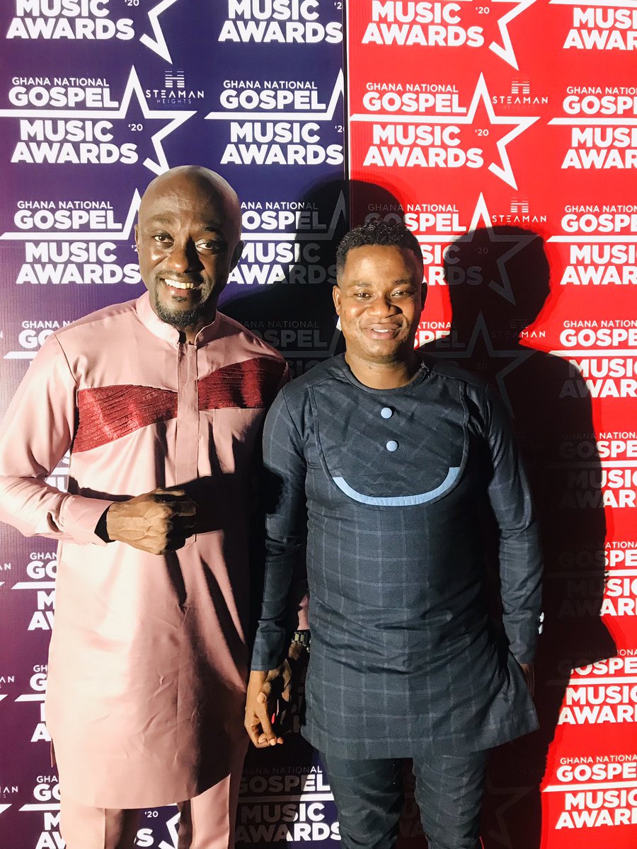 DaPrinceGh1's tweet photo. With my brother Great Ampong at Ghana National Gospel Music Awards 2020 #NGMA20 #DaPrinceGh #YouDeserveItAll https://t.co/Zydp5YjO00