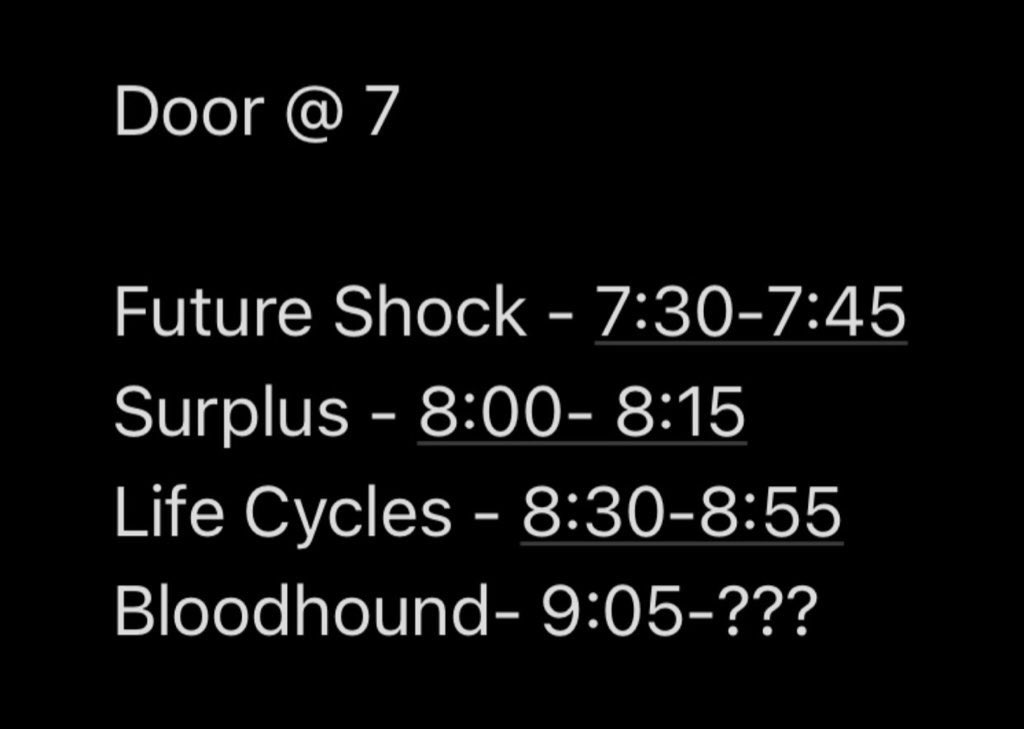 SET TIMES FOR TONIGHT!!!🔥