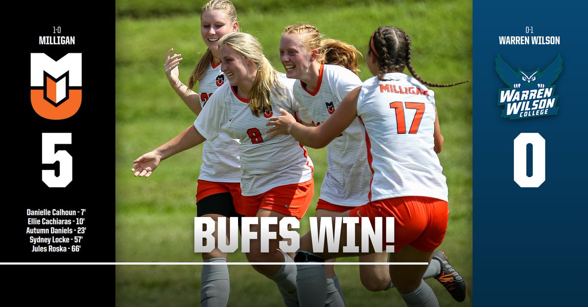 ⚽BUFFS WIN!

5️⃣ different players find the back of the net for <a href="/MilliganWSoccer/">Milligan University Women’s Soccer</a> in the season opener! #BuffStrong

📝ow.ly/8lou50G0adT