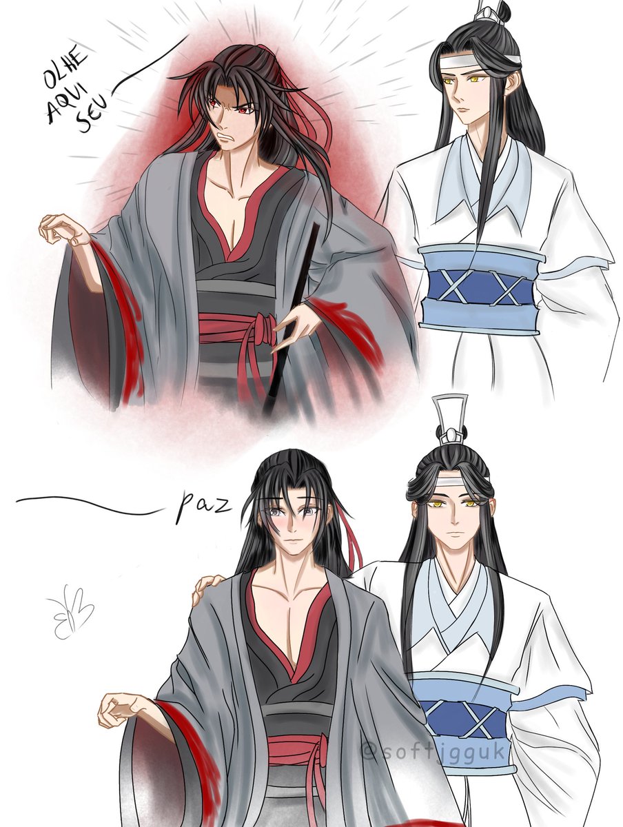 softjgguk's tweet photo. Pra mim isso é canônico e nada mais importa que minha opinião 🤡

#myart
#mdzs
#wangxian https://t.co/sD0hECbnFY