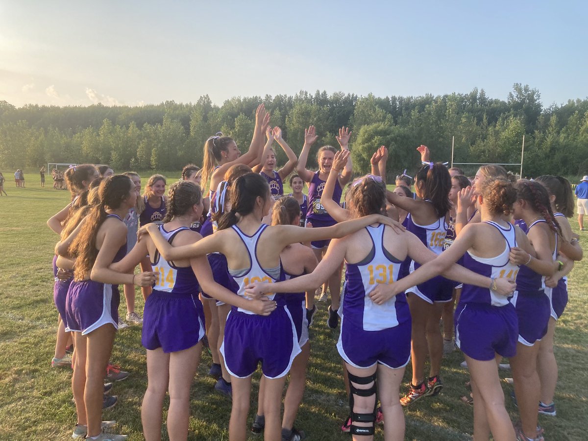 Getting together for some words of encouragement and final cheers before the start of the girls open race at the Riverside Kickoff Classic. <a href="/OHMileSplit/">MileSplit Ohio</a>