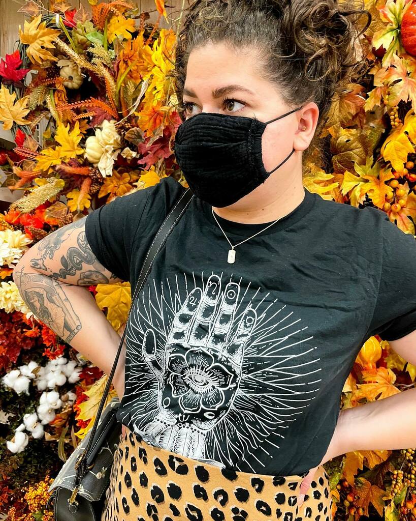 LostWeekenders's tweet photo. 🔮palm parlor szn🔮 one of my all time favorite shirts we make. also if you saw me doing this photoshoot in Michael’s no you did not. https://t.co/uUpXZ5Eppr https://t.co/Sio8tdfiSC