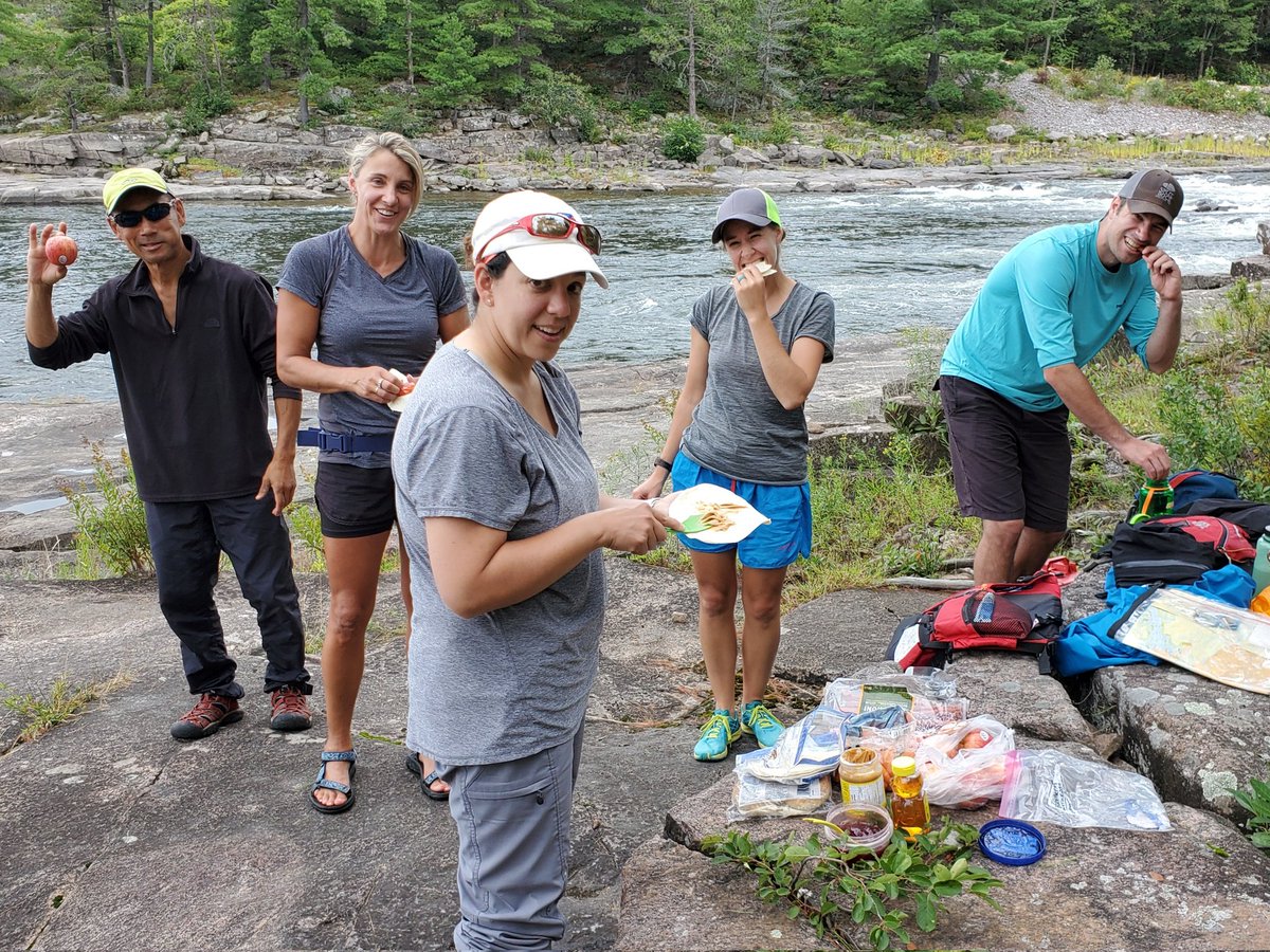 MikeW_OutdoorEd's tweet photo. It was another full day of paddling and #canoeing instruction with the added bonus of eagles, hawks, bears, and 6 small #snakes getting ready to shed. What a wonderful bunch of #DDSB teachers. #ORCKA #OutdoorEd #outdoors https://t.co/GPwul1ZSld