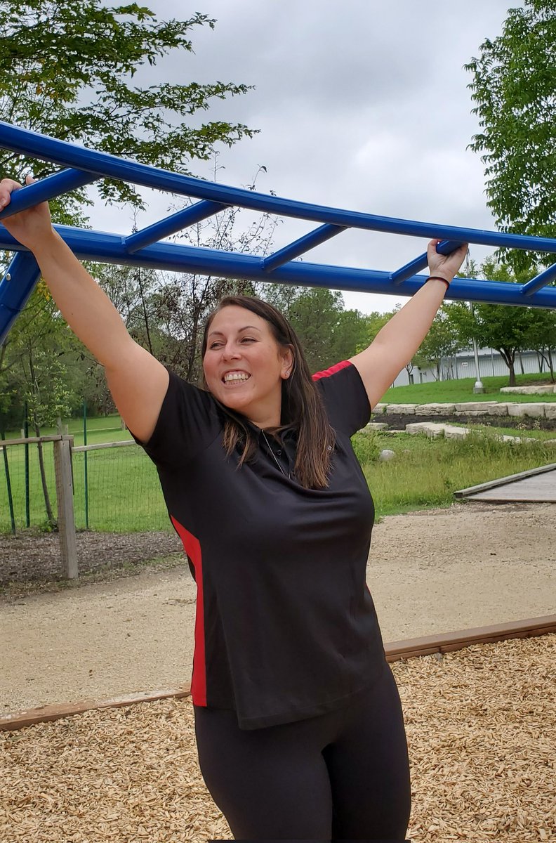 NicolasAJoubert's tweet photo. @gfit_wellness Here's @MLTAikins submission for our outdoor exercise for the @techwpg #SummerScavengerHunt. Regina science and technology Partner Danielle working the money bars! https://t.co/etfu1Y9hbz