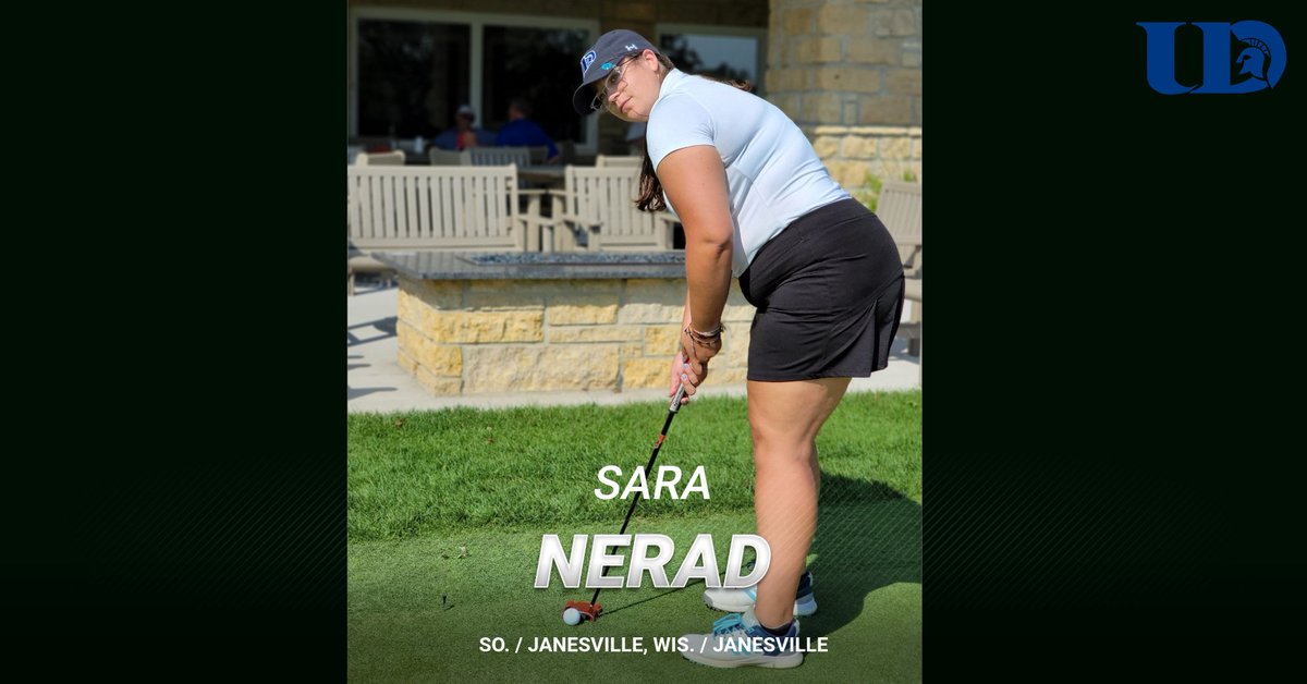 DbqGolf's tweet photo. Sophomore Sara Nerad, is back and ready to go!!! Let's see if we can get another hole in one this season 😎⛳️💙 https://t.co/qzdbx2nESt