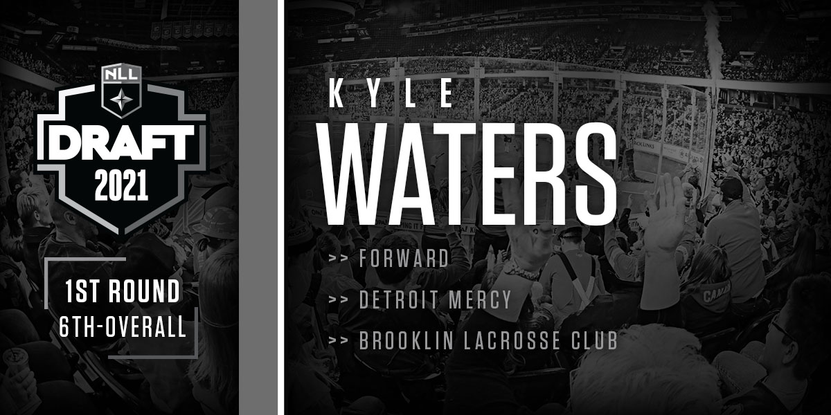 With the 6th-overall pick in the 2021 #NLLDraft the Roughnecks have selected forward Kyle Waters!
