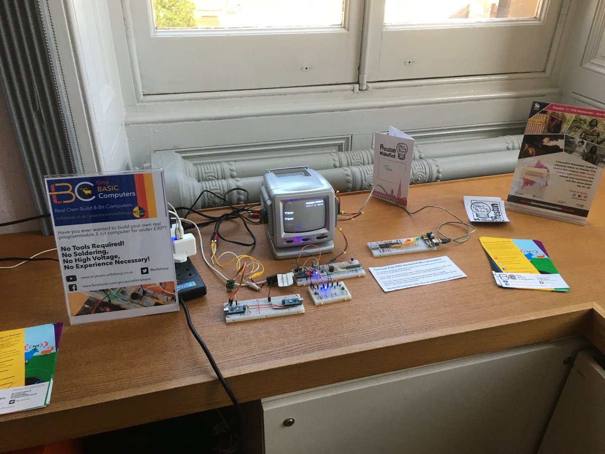 WiFiSheep's tweet photo. For all those who join us @MakePrest #Preston thanks for coming along, nice to meet you all!

Resources for our #TinyBASIC Computers project as seen on the day:

Video Series: https://t.co/QJ5DsTW8Sa
Facebook Group / Downloads: https://t.co/wNLTNRiIch https://t.co/goN8qLugO9