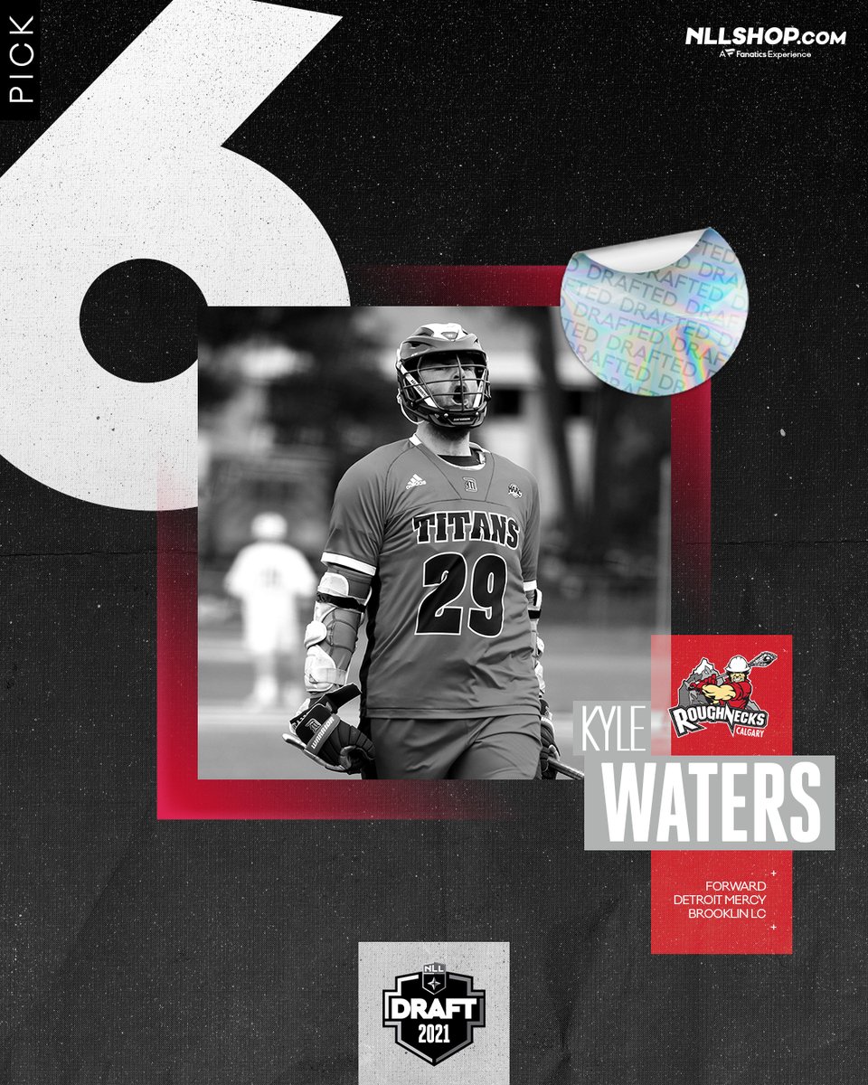 Kyle Waters goes 6th overall in the #NLLDraft to the <a href="/NLLRoughnecks/">Calgary Roughnecks</a>! 

(Forward, <a href="/BrooklinLC/">Brooklin Lacrosse Club</a> X <a href="/UDMLAX/">Detroit Mercy MLAX</a>)