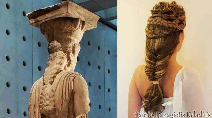 Premium Photo | Trendy greek braids hairstyle