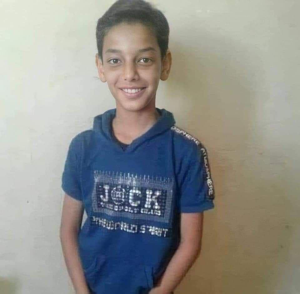 This 13-year-old Palestinian boy Omar Hasan Mousa Abu Al-Nil.

He died today, a week after being shot in the neck by an Israeli sniper.