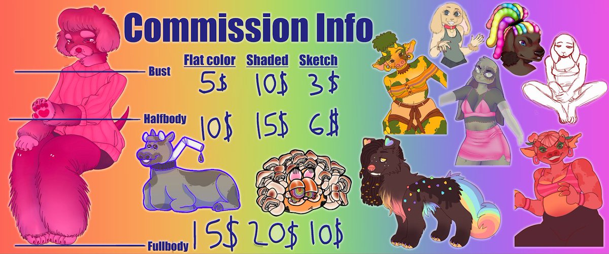 ShopWormgummie's tweet photo. Emergency commissions! 25% off! Currently on disability and having a hard time with money! Also offer headshot shaded paintings for 15$ :) https://t.co/LmQZ5En8tL