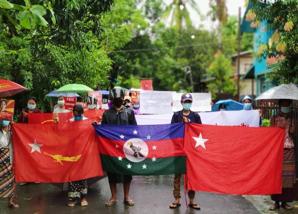 spring_2021's tweet photo. 29.8.2021 Pro-democracy residents in Kale Tsp went on an anti-coup strike calling for democracy.

#KyawMoeTunRepresentsMyanmar
#Aug29Coup 
#WhatsHappeningInMyanmar https://t.co/1hTx9VR5y8